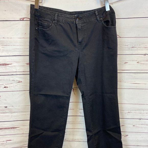 Avenue Denim 16P Petite Bootcut Black Jeans Pants - Picture 1 of 5